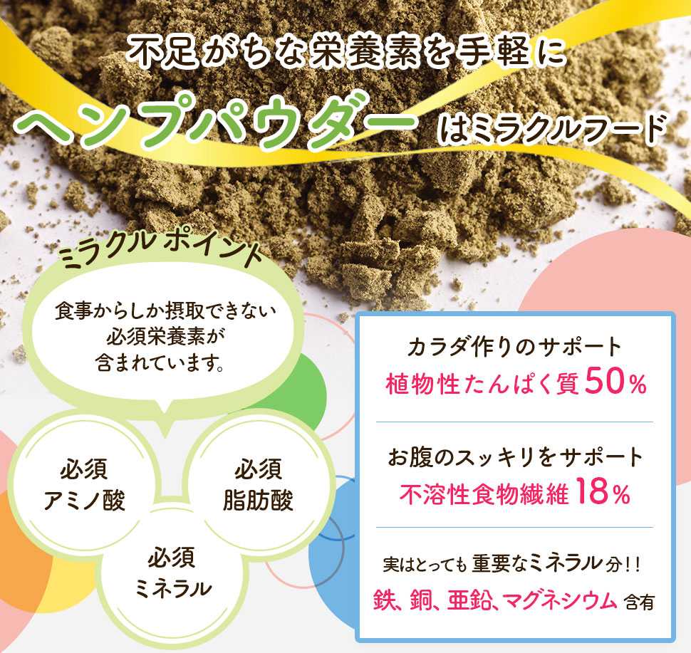 かわいい！ 有機 ヘンプパウダー 麻の実 180ｇ rotia.com.br